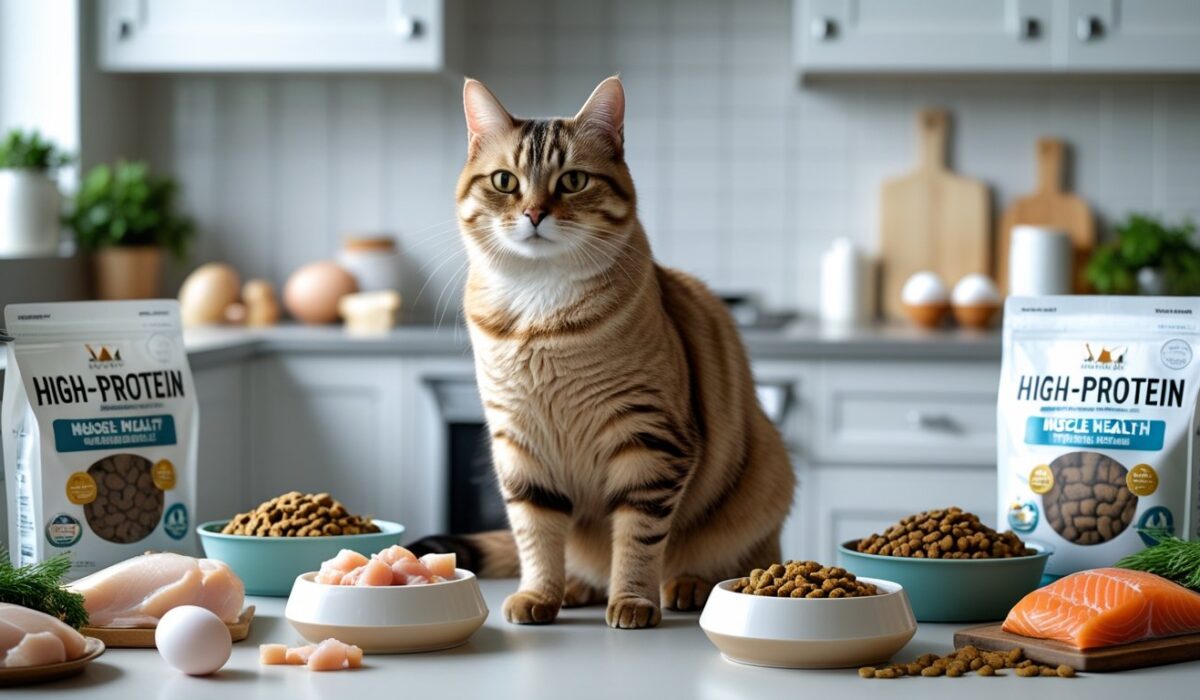 high-protein cat food for muscle health